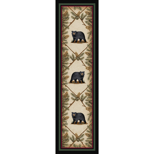 Curious Cub Black Bear Rug - 2 x 8