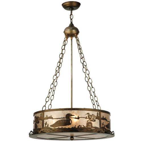 Cutout Metal Loon Inverted Pendant