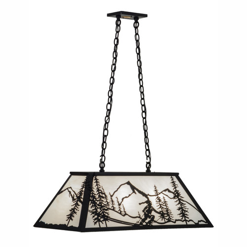 Cutout Metal Skier Island Pendant