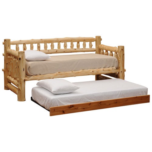 Cedar Log Daybed with Trundle