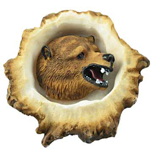 Deer Burr Cabinet Knob - Grizzly Bear - Set of 2
