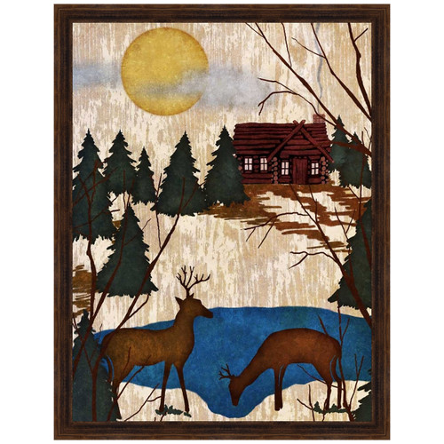 Deer Cabin I Canvas Art