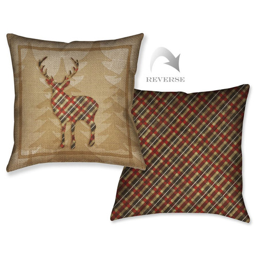 Deer Calico Pillow
