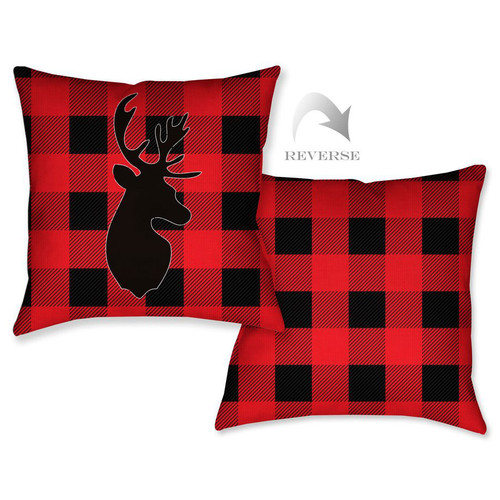 Deer Plaid Pillow