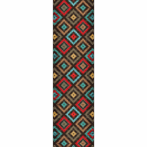 Diamond Dance Turquoise Rug - 2 x 8