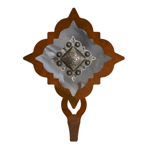 Diamond Old Silver Berry Concho Single Hook