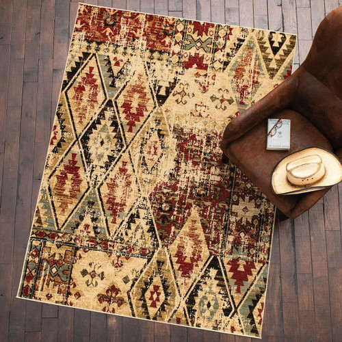 Diamond Rust Rug - 5 x 7