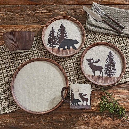 Timberland Moose & Bear Ceramic Dinnerware