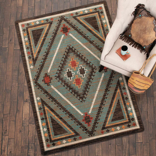 Dream Weaver Turquoise Rug - 4 x 5