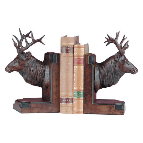 Elk Bookends - Burlwood