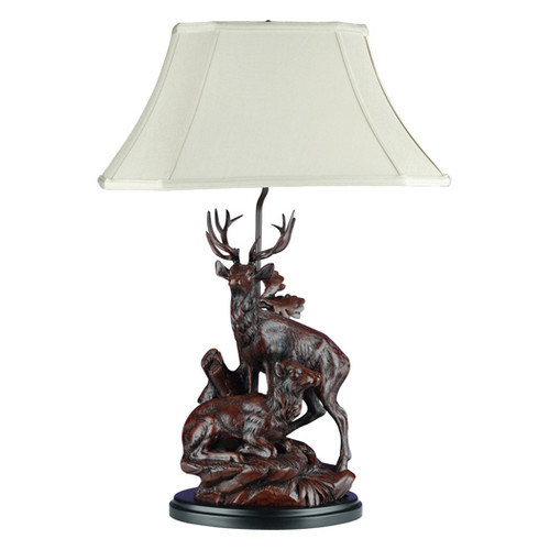 Elk Mates Black Forest Table Lamp