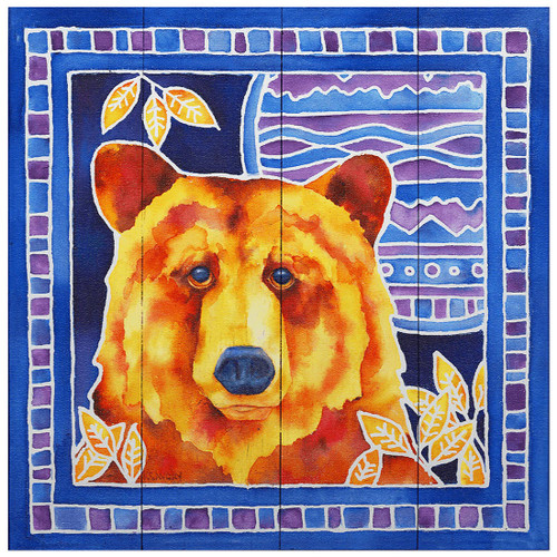 Evening Bear Wood Wall Art