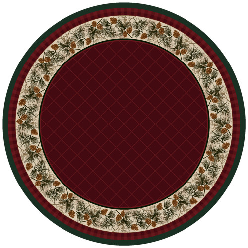 Evergreen Burgundy Rug - 8 Ft. Round