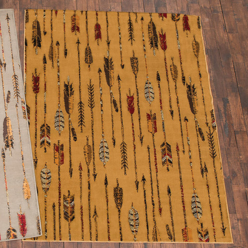 Feathered Arrows Beige Rug - 2 x 7 - OUT OF STOCK UNTIL 06/18/2025