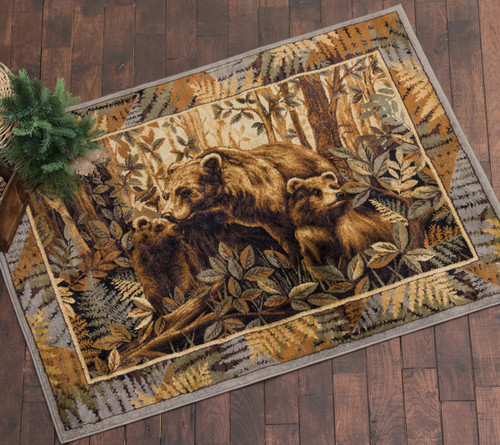 Fern Bears Rug - 5 x 7