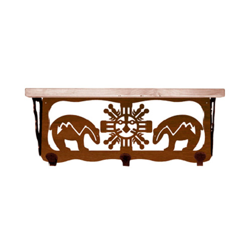 Fetish Bear 20 Inch Pine Hook Shelf