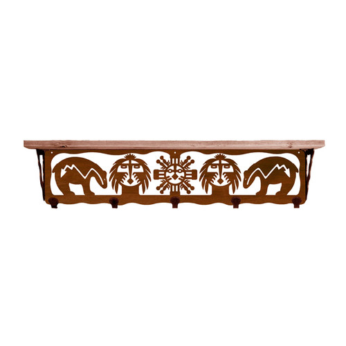 Fetish Bear 34 Inch Pine Hook Shelf