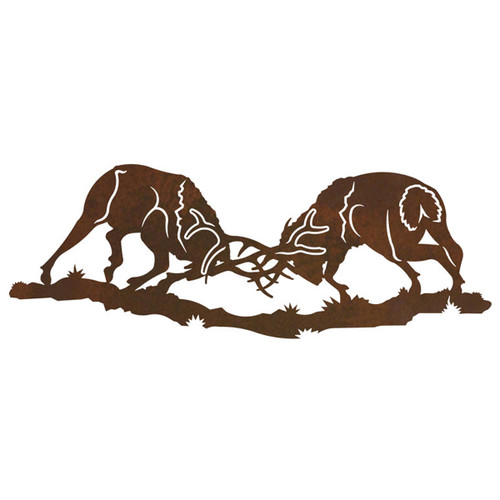 Fighting Elk Wall Art - 42 Inch