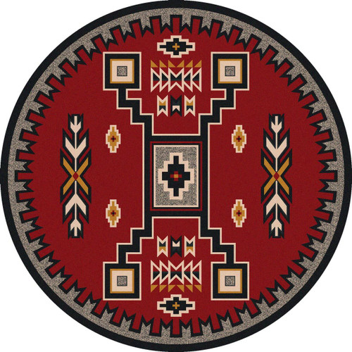 Firestorm Southwestern Rug - 8 Ft. Round