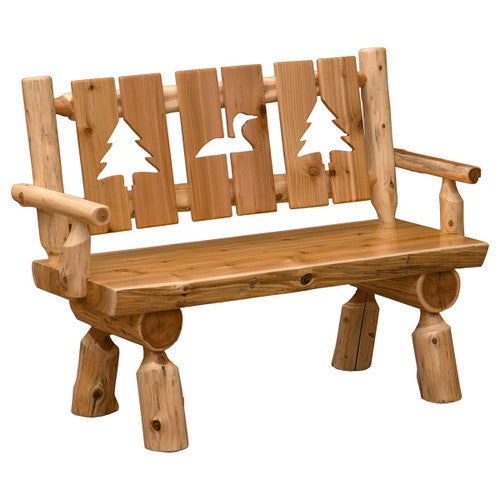 Cut-Out Log Bench - 60 Inch