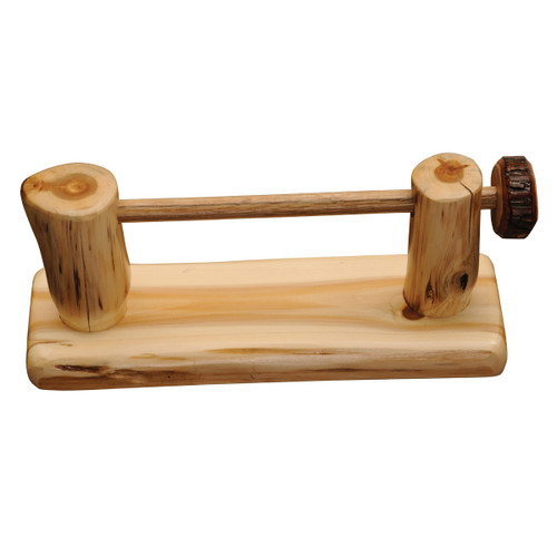 Cedar Log Wall-Mounted Toilet Paper Holder with Rod