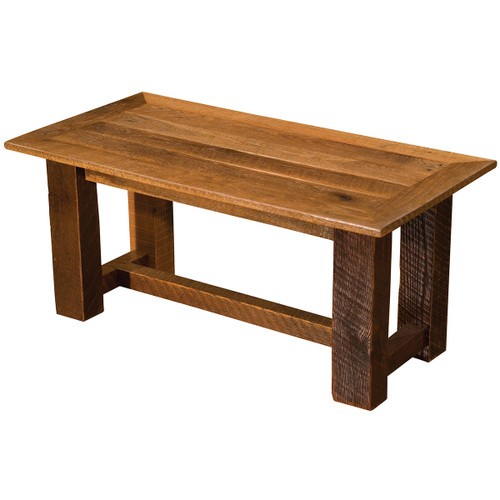 Barnwood Rectangular Open Coffee Table - 24 x 48