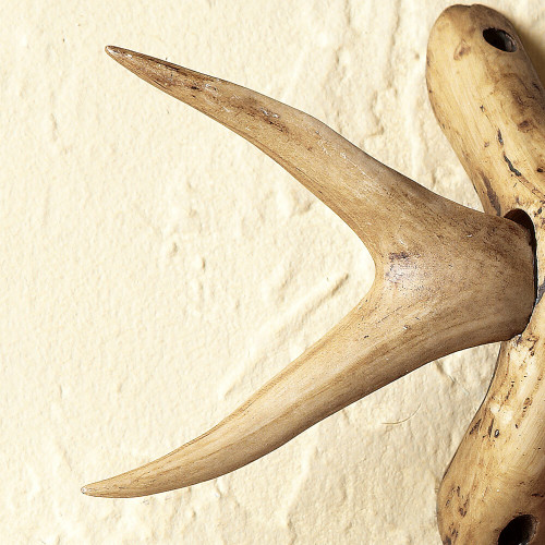 Forked Antler Curtain Rod Finials - Set of 2