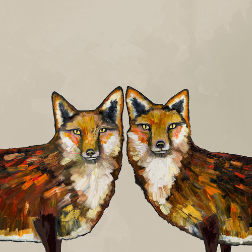 Foxy Ladies Cream Canvas Art