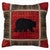 Frontier Bear Plaid Pillow
