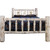 Frontier Bed with Laser-Engraved Bronc Design - Twin