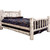Frontier Bed with Laser-Engraved Wolf Design - Full