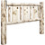 Frontier Headboard with Laser-Engraved Wolf Design - Twin