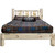 Frontier Platform Bed with Laser-Engraved Bear Design - Full