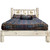 Frontier Platform Bed with Laser-Engraved Moose Design - Twin