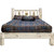 Frontier Platform Bed with Laser-Engraved Pine Tree Design - Twin