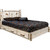 Frontier Platform Bed with Storage & Laser-Engraved Bronc Design - King