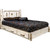 Frontier Platform Bed with Storage & Laser-Engraved Pine Design - Queen
