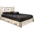 Frontier Platform Bed with Storage & Laser-Engraved Pine Design - Twin