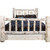 Frontier Storage Bed with Laser-Engraved Bear Design - Queen