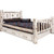 Frontier Storage Bed with Laser-Engraved Pine Design - Cal King