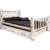 Frontier Storage Bed with Laser-Engraved Wolf Design - Full