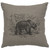 Gray Bear Scene Pillow