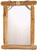 Lodgepole Framed Mirror w/Antler Top (Authentic Antlers)