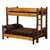 Hickory Twin/Queen Bunk Bed - Ladder Left