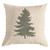 Hill Country Green Pine Tree Linen Accent Pillow