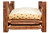 Homestead Medium Dog Bed with Mattress - Stained & Lacquered
