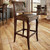 Imperial Counter Stool with Antique Brown Tooled Leather - Set of 2