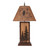 Iron Evergreens & Wood Table Lamp