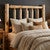 King Traditional Log Headboard Only