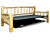 Lacquer Finish Hand-Peeled Rustic Day Bed w/Trundle